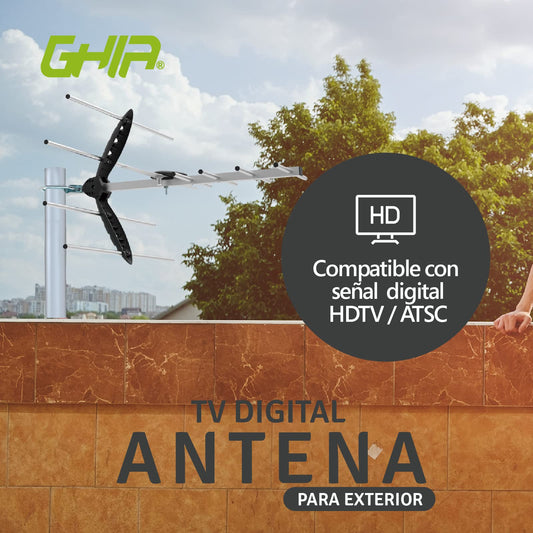 ANTENA GHIA TV DIGITAL PARA EXTERIOR GANT-7