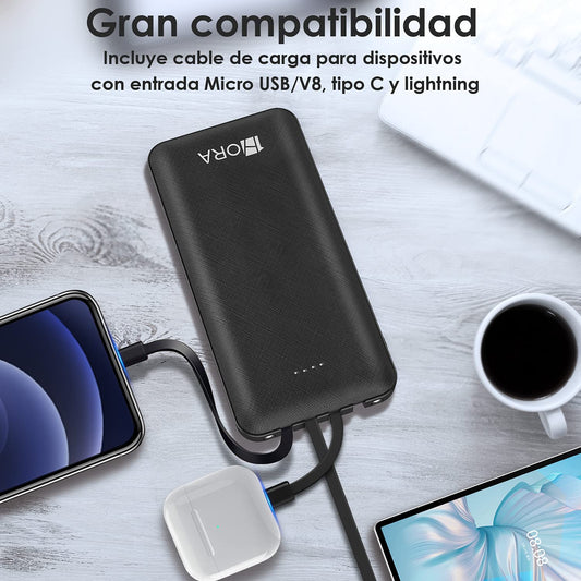 BATERIA DE RESPALDO PORTATIL 1 HORA 10,000MAH